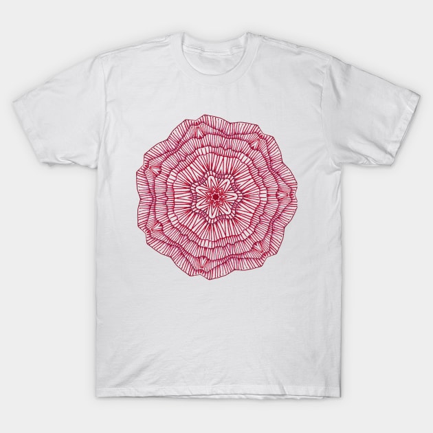 Red Flower T-Shirt by LauraKatMax